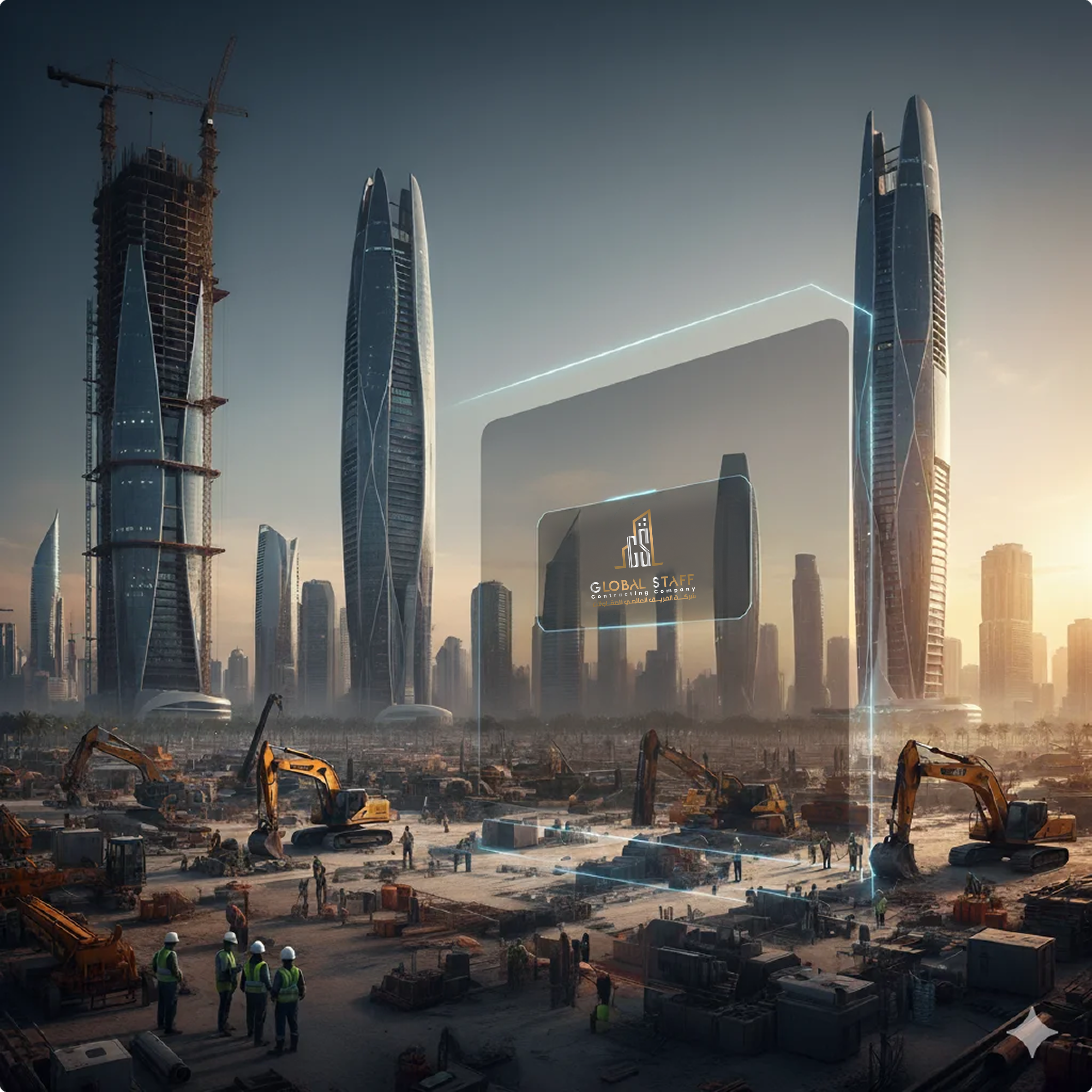 مشروع تشييد وتنفيذ مباني بواسطة شركة الفريق العالمي للمقاولات
